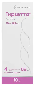 Тирзетта, 10 мг, раствор для подкожного введения, 0.5 мл, 4 шт. фото