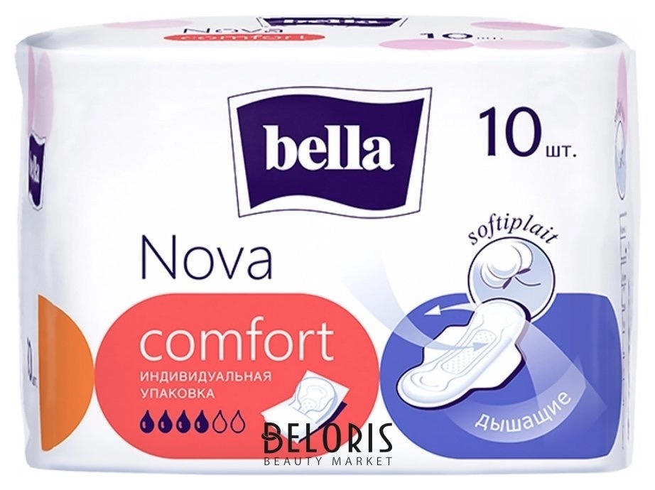Bella Nova Comfort, прокладки гигиенические, 10 шт, 4 капли фото