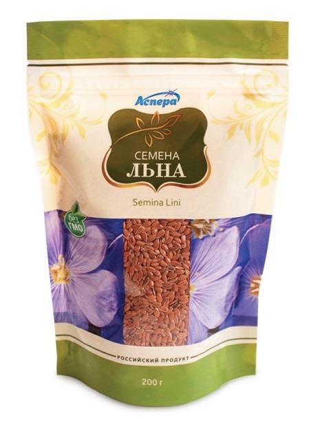 Аспера Семена льна, семена цельные, 200 г, 1 шт. фото