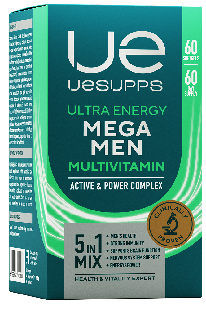 Uesupps Ultra Energy мега мен мультивитамин капсулы softgel, капсулы, 60 шт. фото