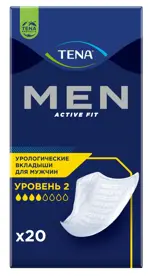 Tena Men вкладыши урологические уровень 2, прокладки урологические, 20 шт, medium фото