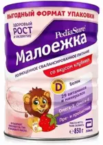 PediaSure Малоежка, смесь сухая, 850 г, 1 шт, клубника, для детей с 12 месяцев фото