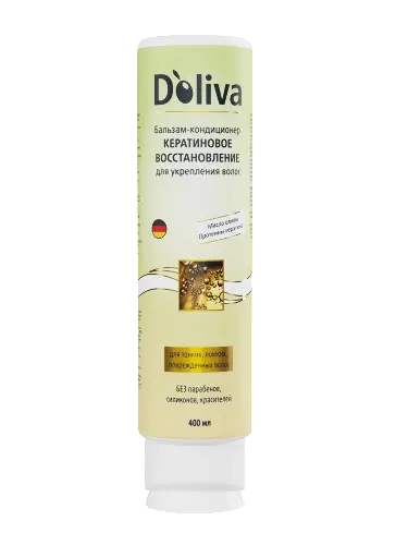Doliva бальзам-кондиционер для укрепления волос кератиновое восстановление, бальзам, 400 мл, 1 шт. фото