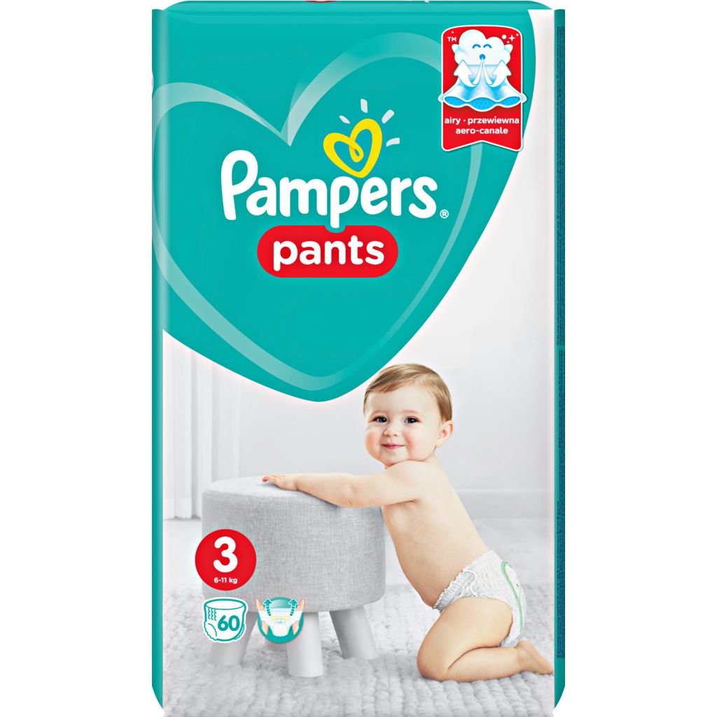 Pampers Pants Подгузники-трусики детские, р. 3, 60 шт, 6-11 кг фото