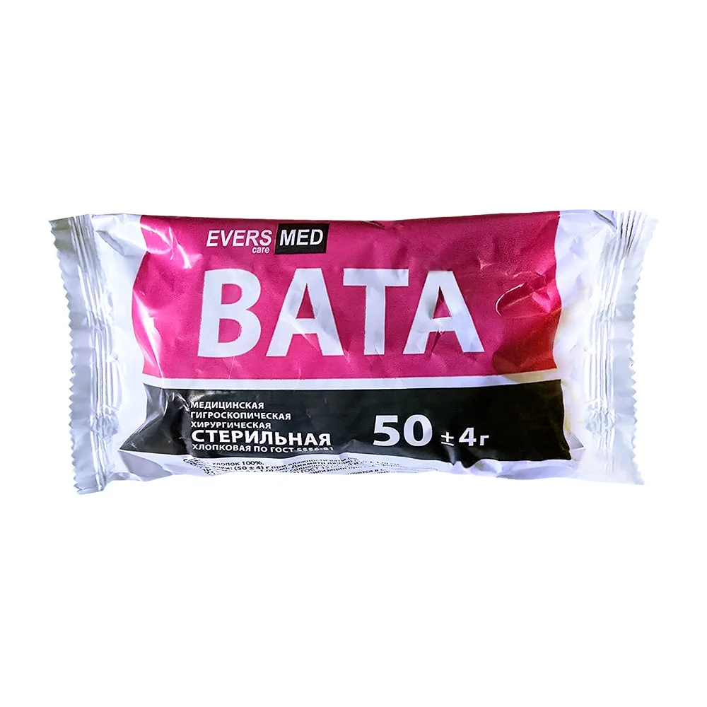 Evers Med Вата хирургическая стерильная, 50 г, 1 шт. фото