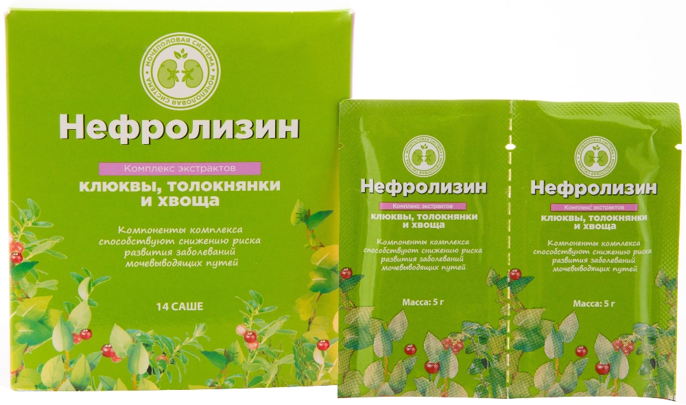 Нефролизин, порошок для приготовления раствора для приема внутрь, 5 г, 14 шт. фото