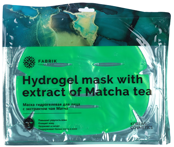 Fabrik Cosmetology маска для лица гидрогелевая, маска, 75 г, 1 шт, с экстрактом зеленого чая матча фото