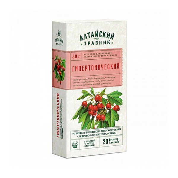 Алтайский травник фиточай Гипертонический, фиточай, 1.5 г, 20 шт. фото