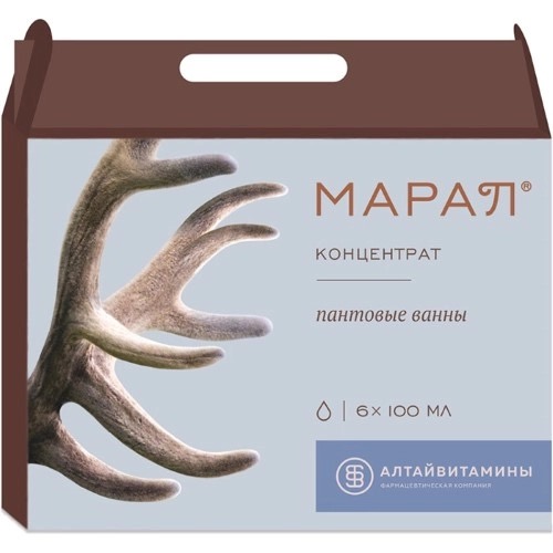 Марал пантовые ванны концентрат, концентрат, 100 мл, 6 шт. фото
