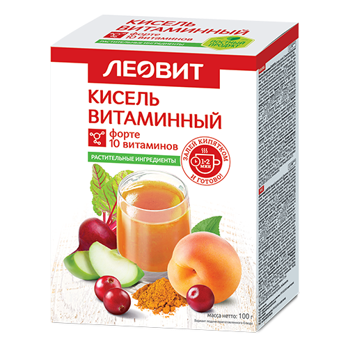 Леовит Кисель витаминный форте, 20 г, 5 шт. фото