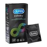 Durex Infinity, презервативы, 12 шт, с анестетиком гладкие фото 