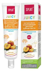 Splat Juicy Зубная паста укрепляющая, паста зубная, 35 мл, 1 шт, персик, для детей всех возрастов фото