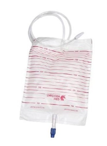 Мочеприемник одноразовый стерильный, 2000 мл, 1 шт, с крестовым краном с приводной трубкой фото