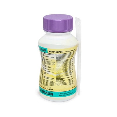 Нутрикомп дринк диабет, смесь для энтерального питания, 200 мл, 1 шт, ваниль фото