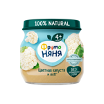 Фрутоняня детское пюре, пюре, 80 г, 1 шт, цветная капуста фото