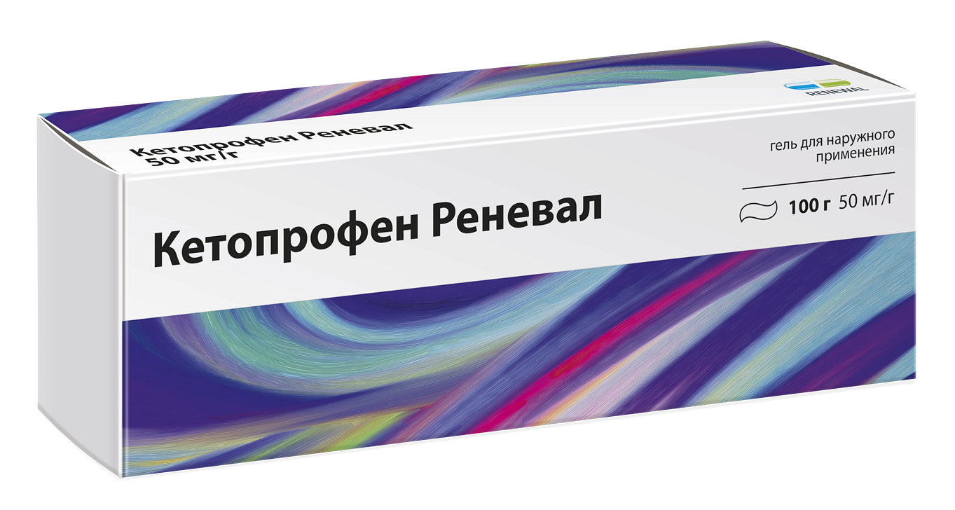 Кетопрофен Реневал, 50 мг/г, гель для наружного применения, 100 г, 1 шт. фото