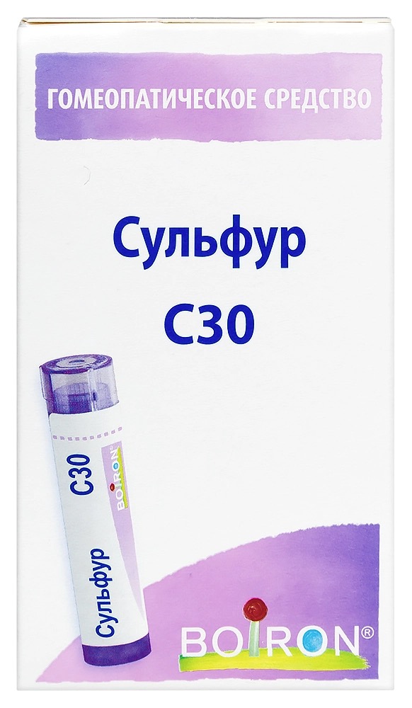 Сульфур С30, гранулы гомеопатические, 4 г, 1 шт. фото