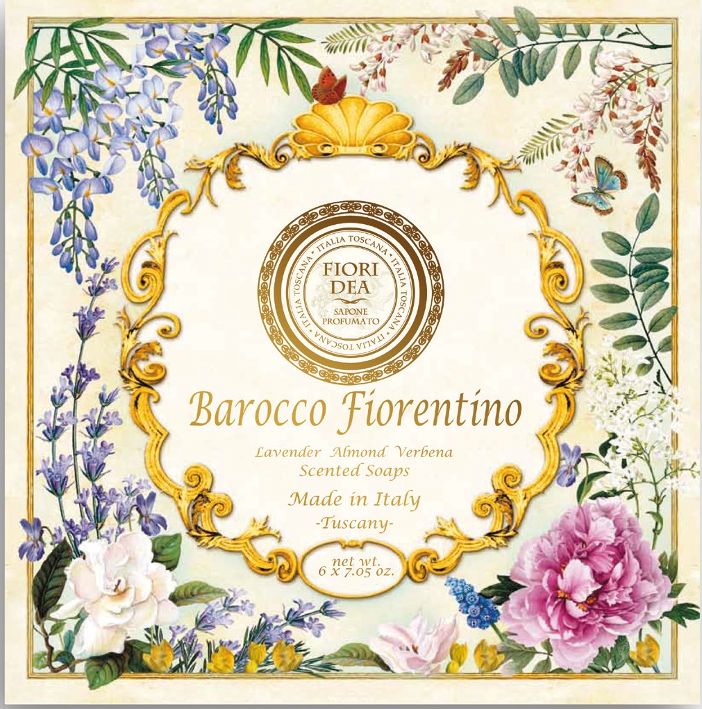 Fiori Dea Мыло туалетное Лаванда, миндаль и вербена, набор, 200 г, 6 шт. фото