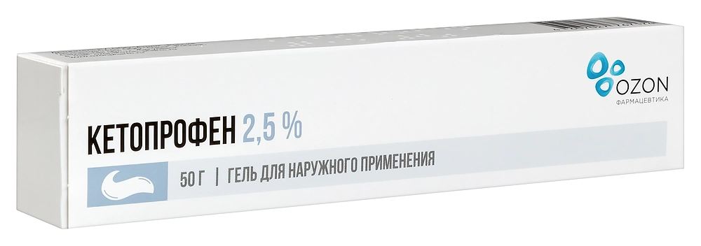 Кетопрофен, 2.5%, гель для наружного применения, 50 г, 1 шт. фото