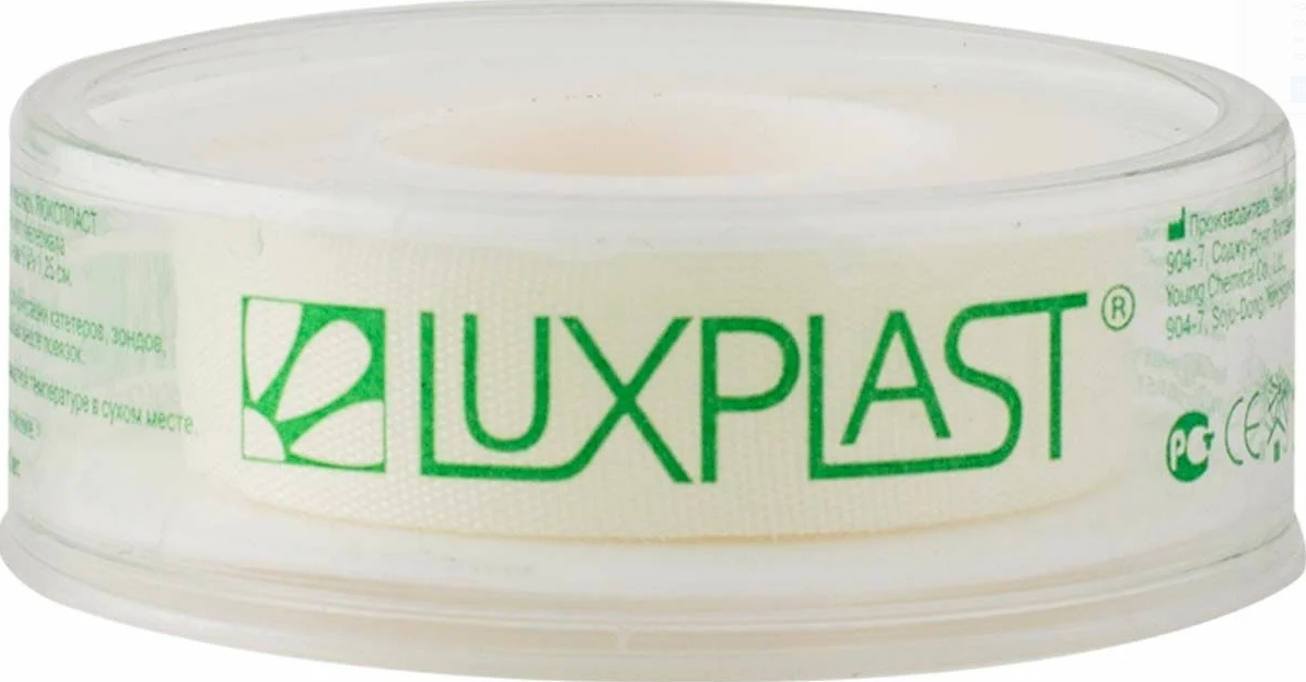 Luxplast Пластырь фиксирующий, 1.25 х 500 см, лейкопластырь, 1 шт, шелковая основа фото
