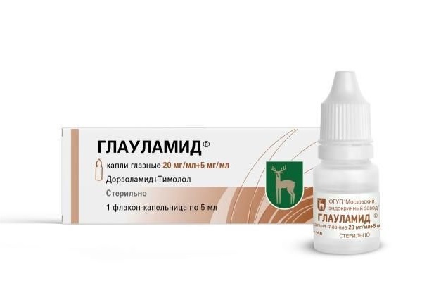 Глауламид, 20мг/мл+5мг/мл, капли глазные, 5 мл, 1 шт. фото