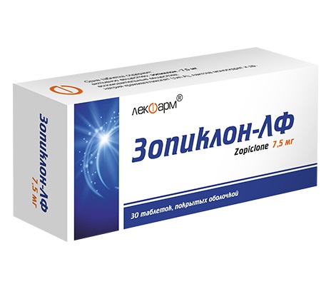 Зопиклон-Лекфарм, 7.5 мг, таблетки, покрытые пленочной оболочкой, 30 шт. фото