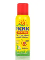 Picnic Bio Active аэрозоль от комаров, клещей, слепней, спрей, 125 мл, 1 шт. фото