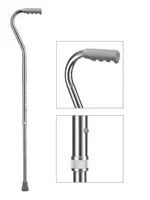 B.Well Rehab Трость со смещенным центром тяжести серебро, 1 шт, арт. WR-417 фото