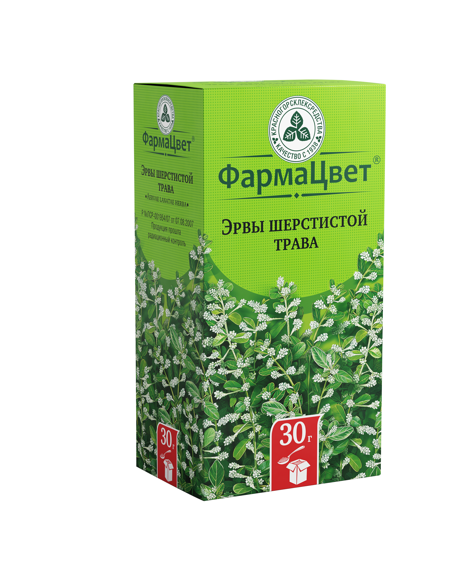 Эрвы шерстистой трава, сырье растительное измельченное, 30 г, 1 шт. фото