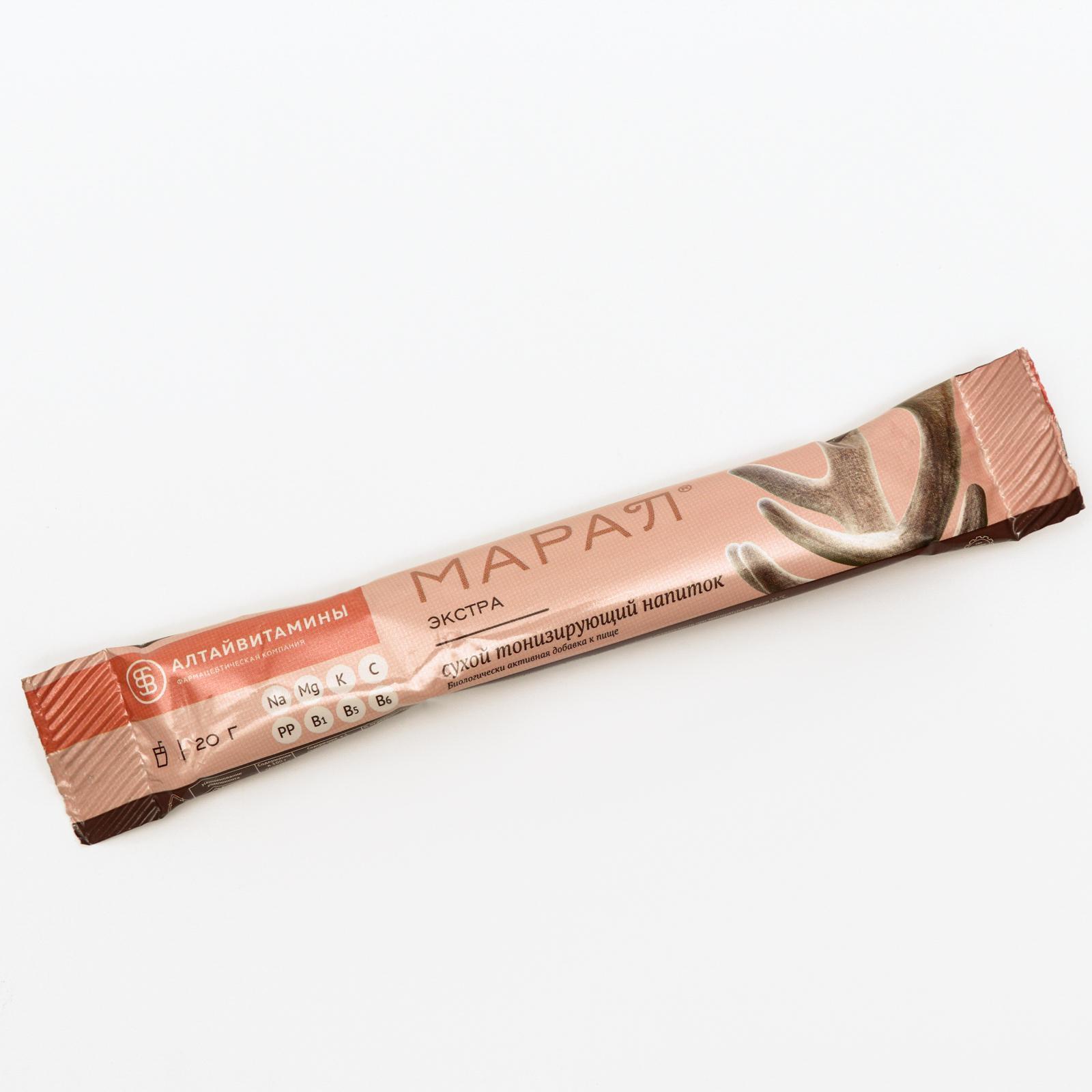 Марал Экстра Тонизирующий напиток, порошок, 20 г, 1 шт. фото