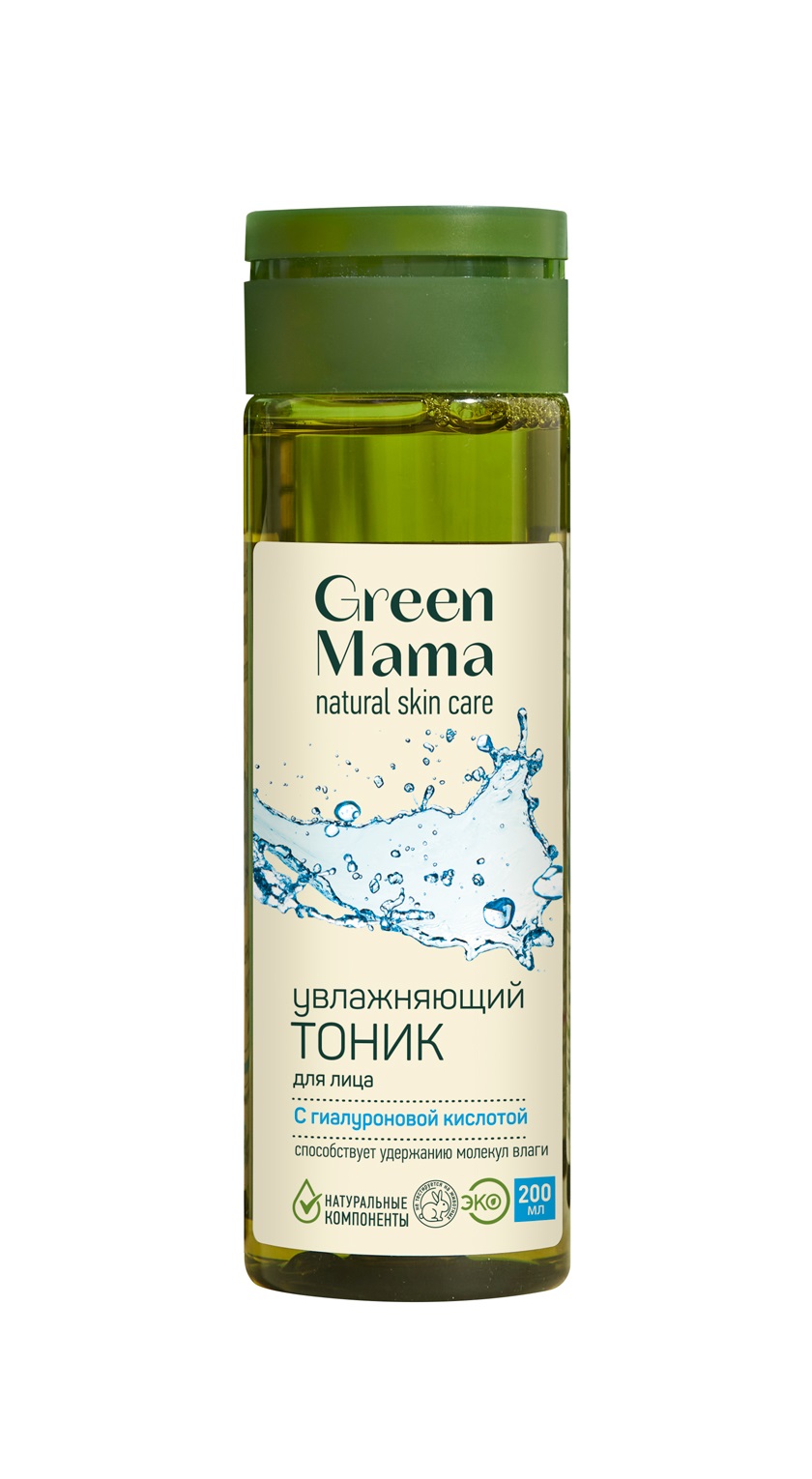 Green Mama тоник для лица увлажняющий с гиалуроновой кислотой, тоник, 200 мл, 1 шт. фото