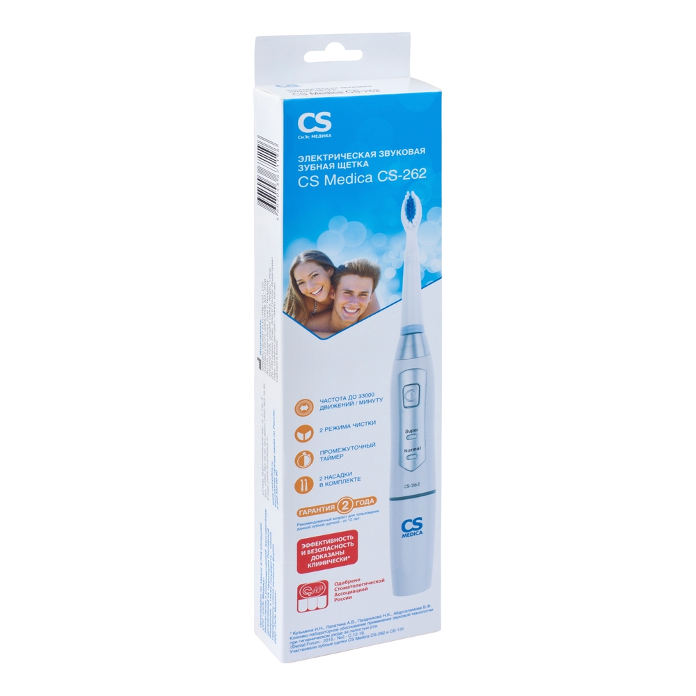 CS Medica CS-262, щетка зубная электрическая, 1 шт, 33 000 движ./мин фото