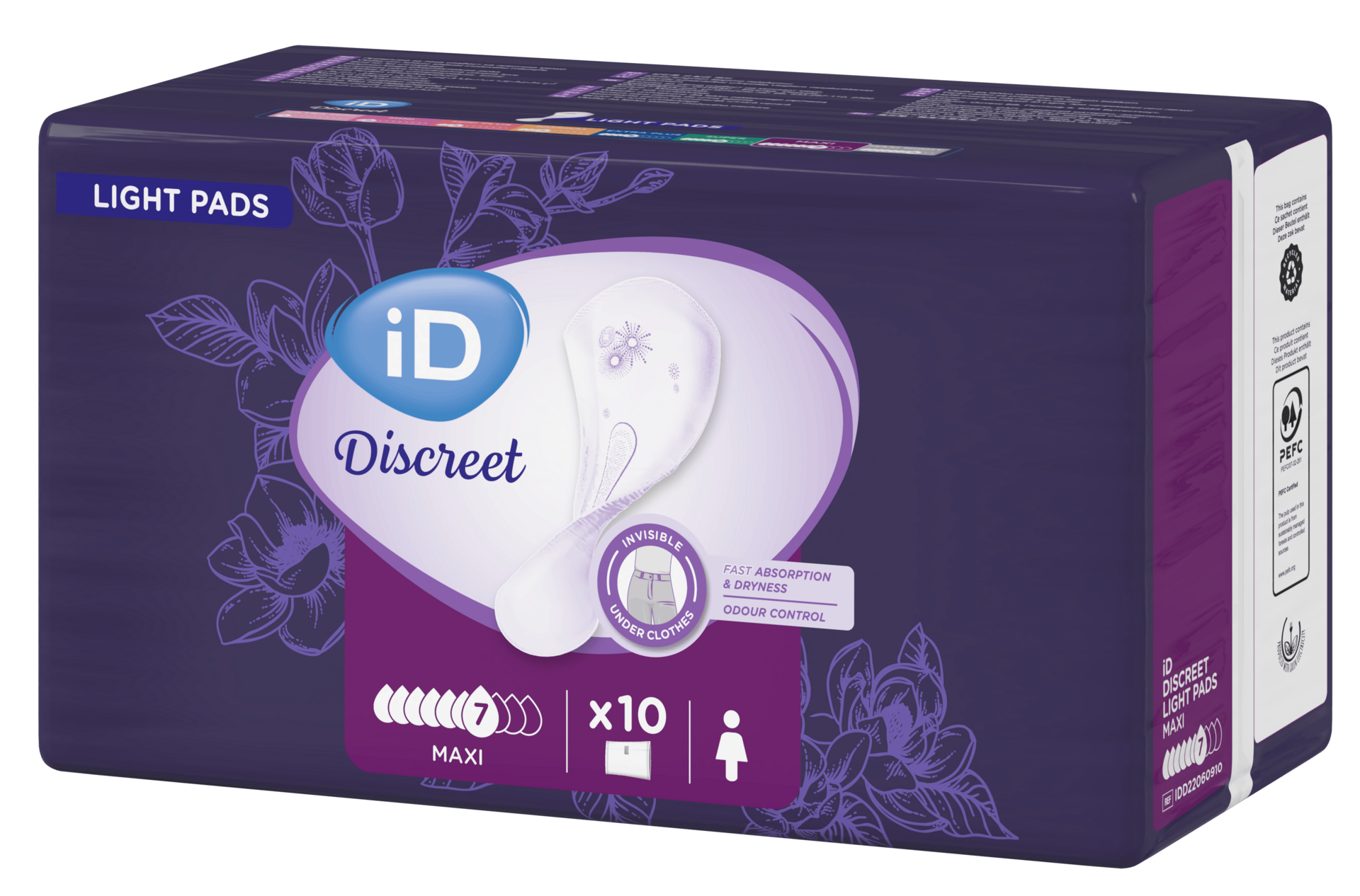 ID Discreet Light Maxi, прокладки урологические, 10 шт, 7 капель фото
