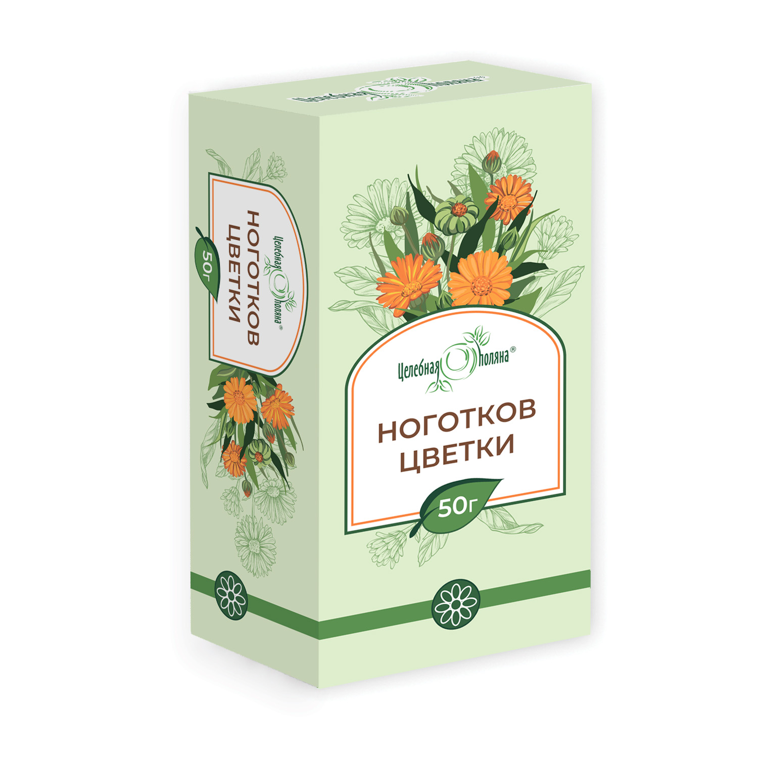 Целебная поляна Ноготков цветки, фиточай, 50 г, 1 шт. фото