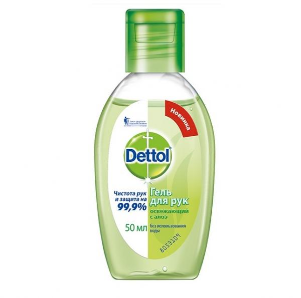 Dettol Гель для рук антибактериальный, 50 мл, 1 шт, с алоэ, освежающий фото