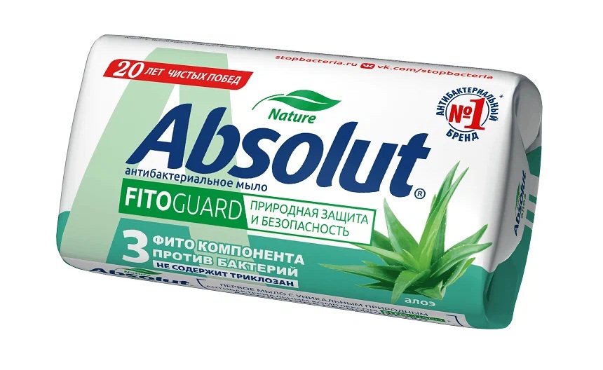 Абсолют FitoGuard Мыло твердое, мыло твердое, 90 г, 1 шт, с алоэ вера фото