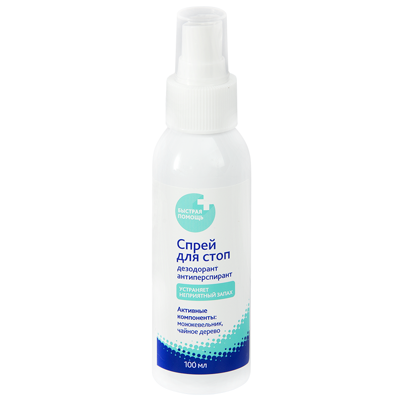 Дезодорант-антиперспирант для стоп, спрей, 100 мл, 1 шт. фото