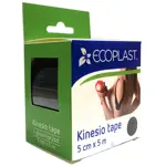 Ecoplast Kinesio tape, 5 см х 5 м, кинезио тейп, 1 шт, черный фото 2