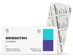 Мемантин солофарм, 10 мг, таблетки, покрытые пленочной оболочкой, 30 шт. фото 