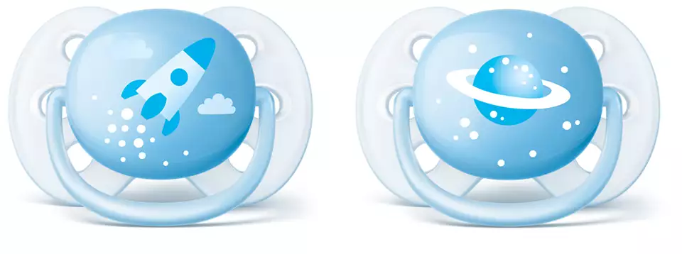 AVENT Ultra Soft Пустышка силиконовая, 0-6 месяцев, 2 шт, арт. SCF222/20 фото