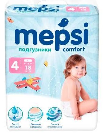 Mepsi Подгузники, 9-14 кг, 18 шт, р. L фото