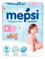 Mepsi Подгузники, 9-14 кг, 18 шт, р. L фото 