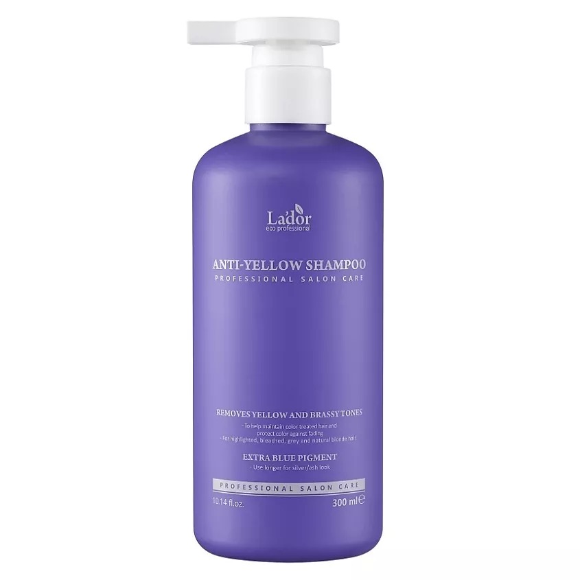 Lador Anti-Yellow шампунь для светлых волос для нейтрализации желтого пигмента, шампунь, 300 мл, 1 шт. фото