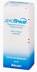ДуоТрав, капли глазные, 2.5 мл, 1 шт. фото