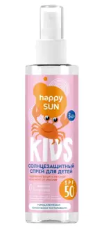 Happy Sun солнцезащитный спрей для детей, спрей, 190 мл, 1 шт, SPF 50+ фото