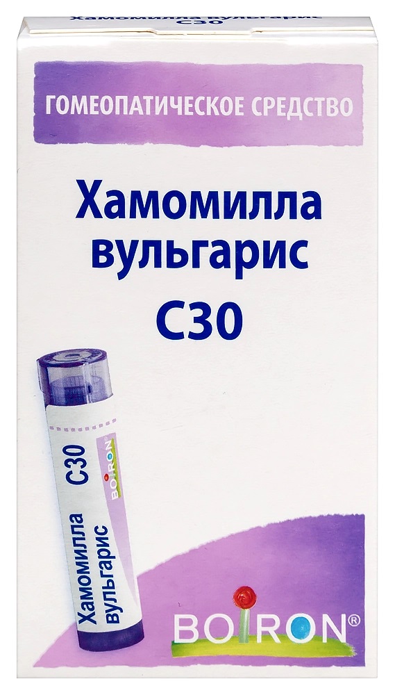 Хамомилла вульгарис С30, гранулы гомеопатические, 4 г, 1 шт. фото