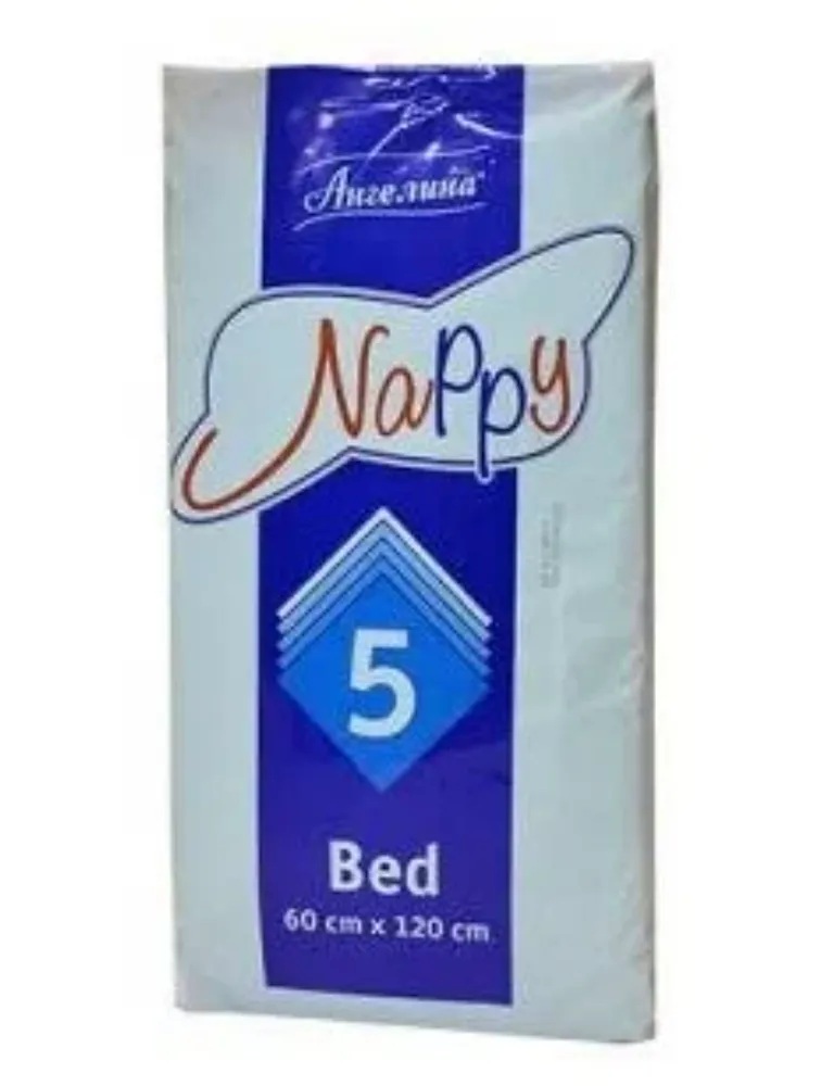 Ангелина Nappy Простыни одноразовые гигиенические, 60 см х 120 см, 5 шт. фото