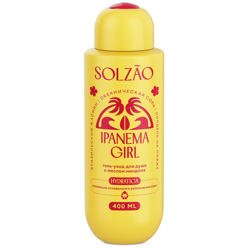 Solzao ipanema girl гель-уход для душа с маслом миндаля, гель для душа, 400 мл, 1 шт. фото