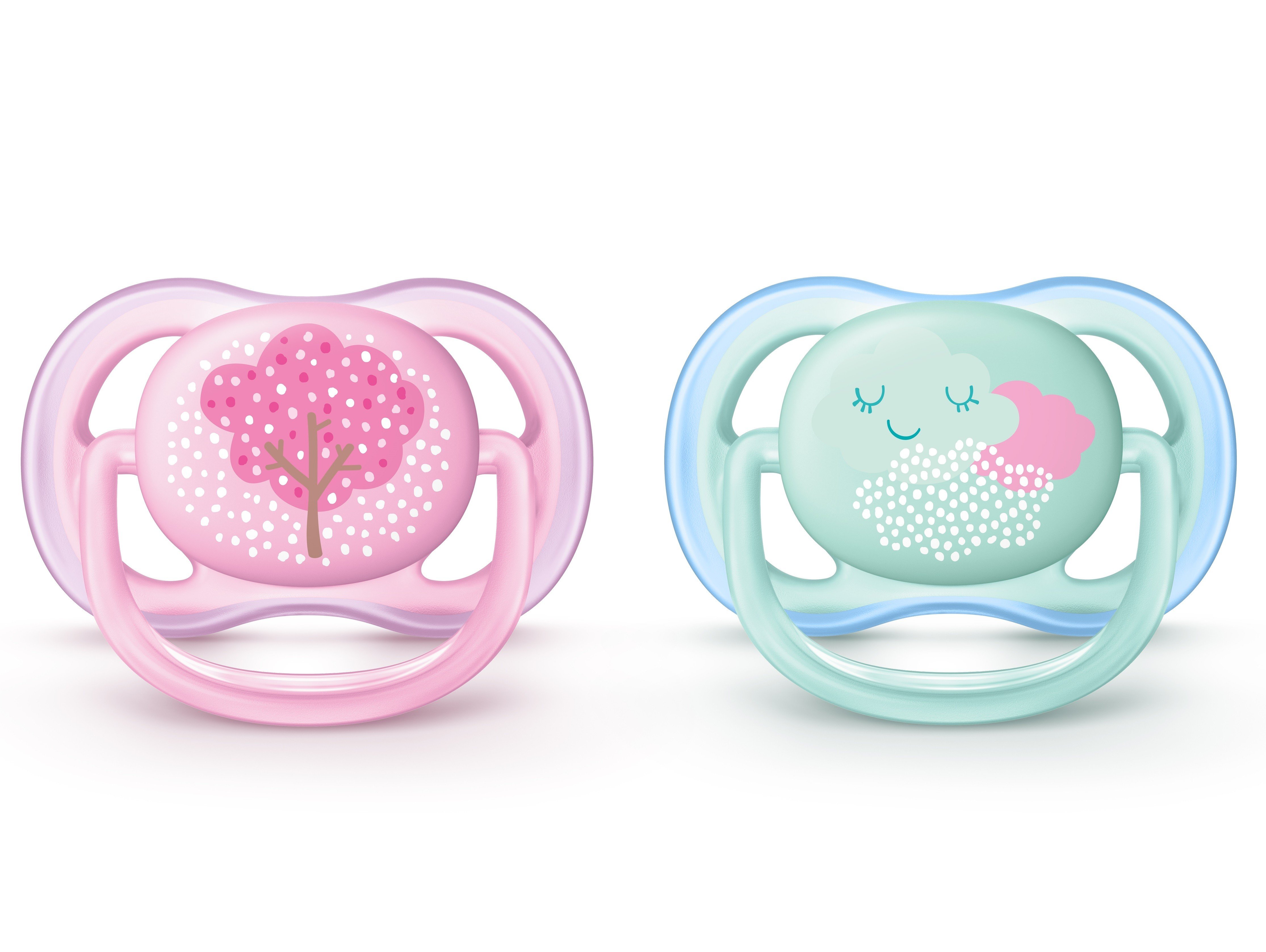 AVENT Ultra Air Пустышка силиконовая, 0-6 месяцев, 2 шт, арт. SCF343/20 фото