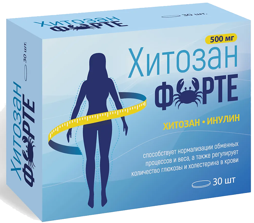 Витамир Хитозан форте, 500 мг, таблетки, 30 шт. фото